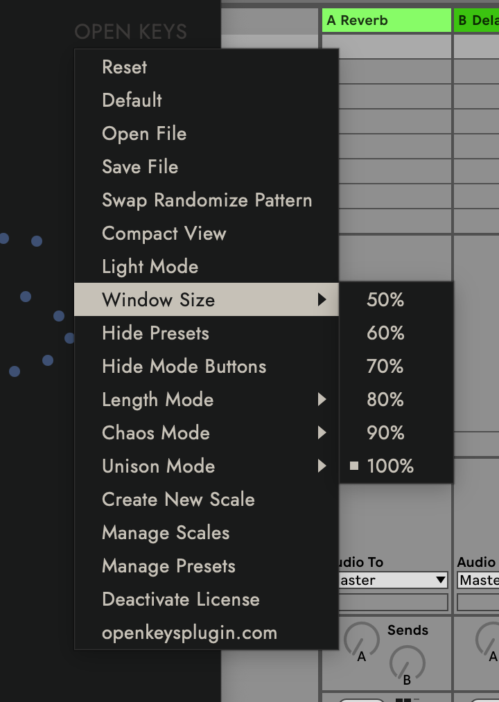 Window Size Menu Option